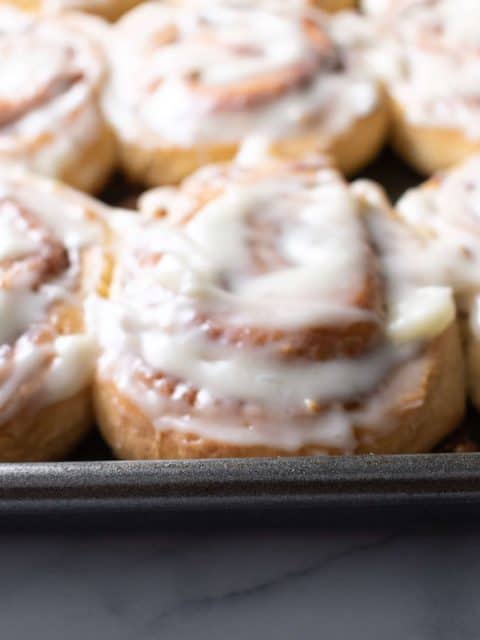 cream cheese frosted cinnamon rolls