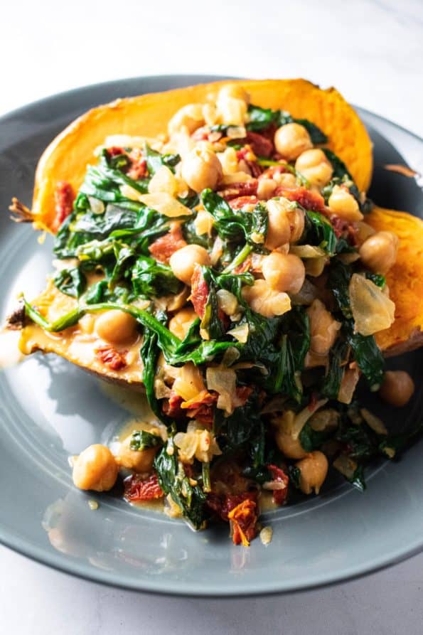 Sweet potato with spinach