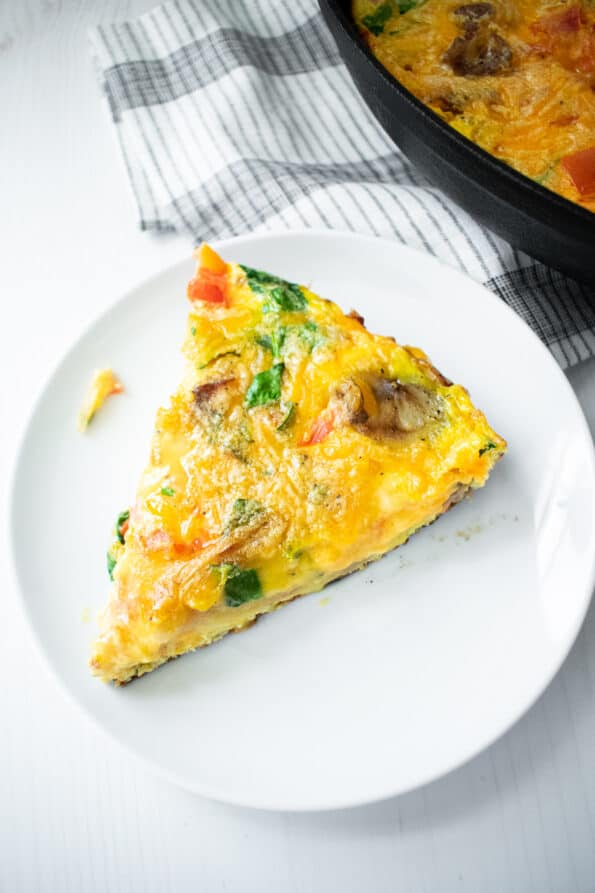 frittata on a white plate