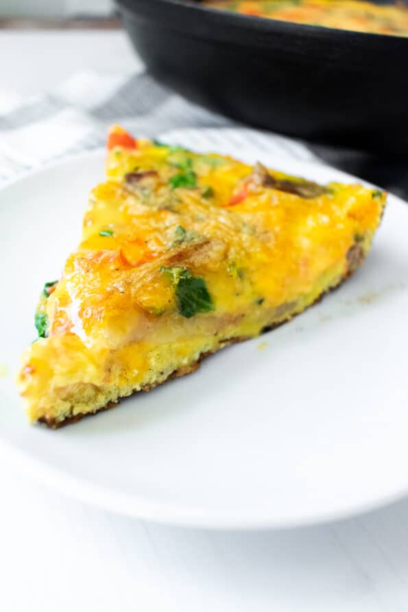 frittata on a white plate