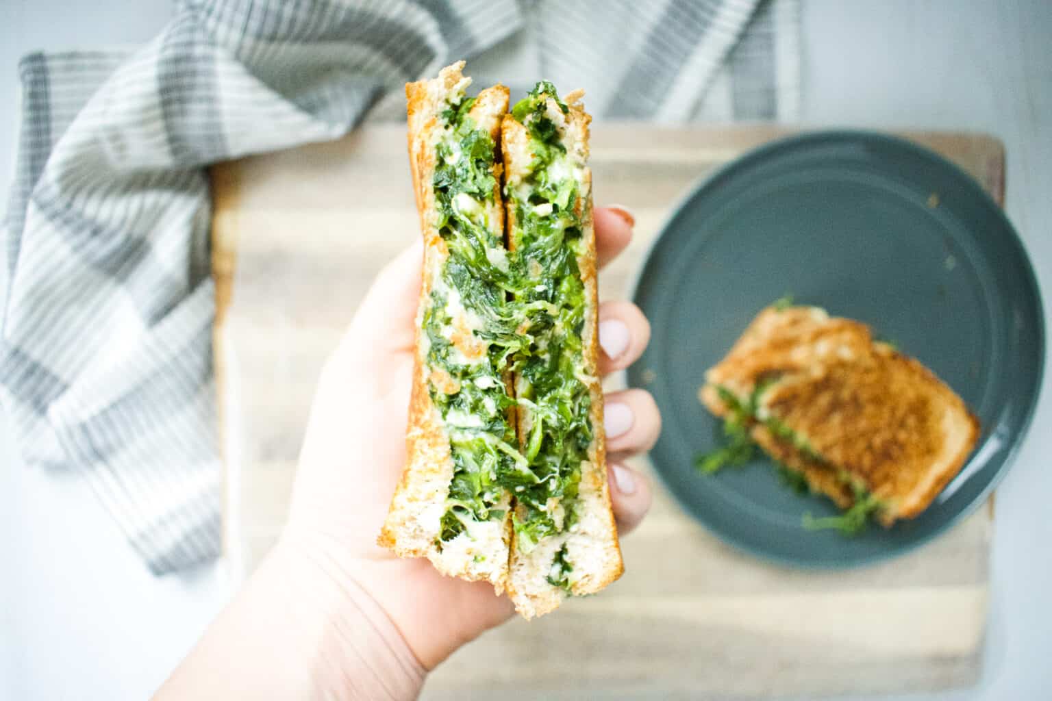 Spinach & Feta Grilled Cheese Bite your Cravings